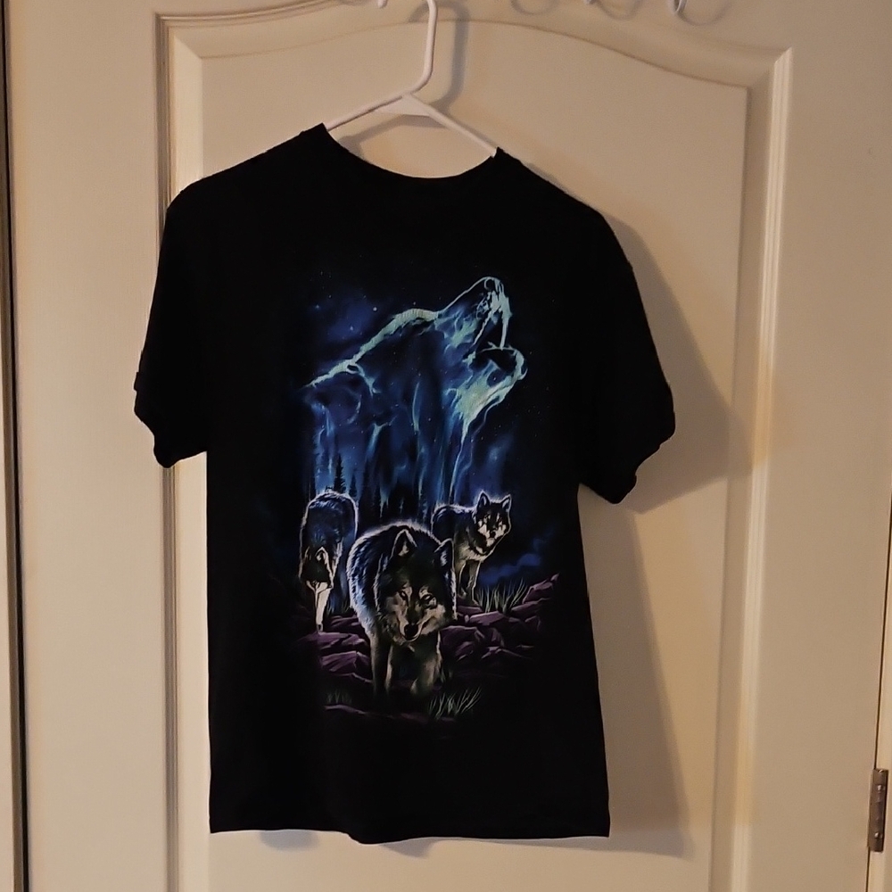 Kids Black Wolf Pack T-Shirt